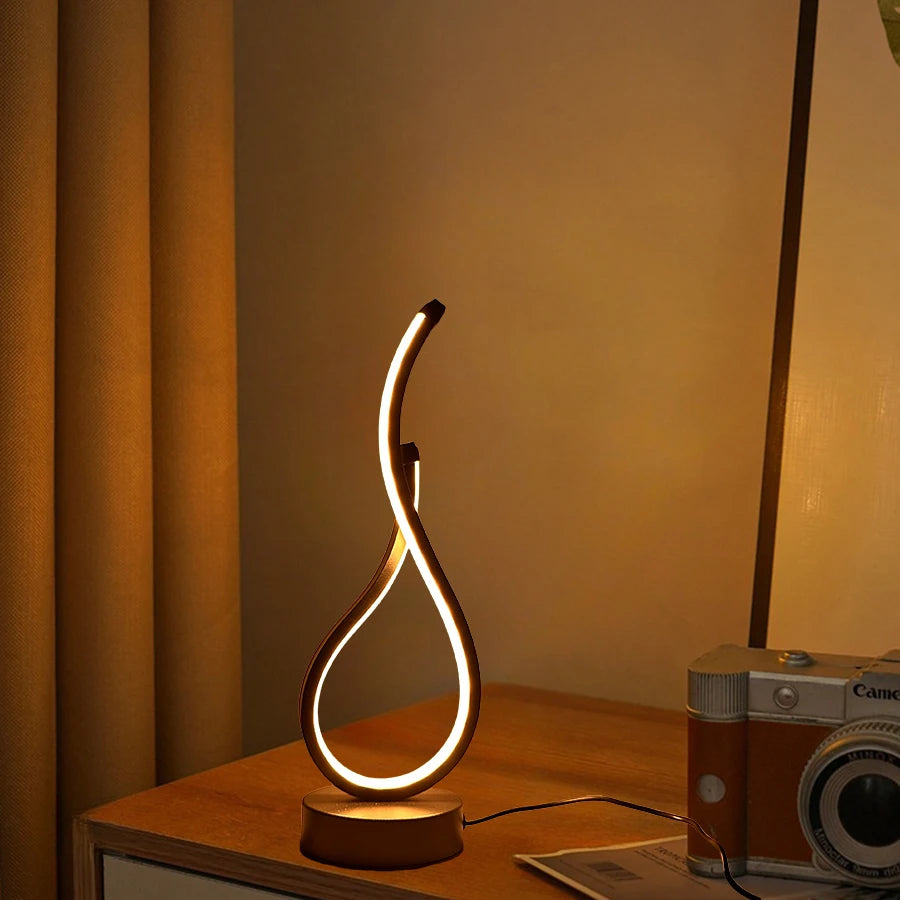Modern Spiral LED Table Lamp