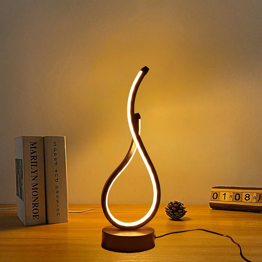 Modern Spiral LED Table Lamp
